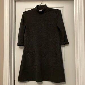 Nordstrom brand everly sweater pocket turtle neck dress grey size US small
